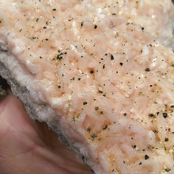 Icy Pink Peach Display Dolomite w/ Chalcopyrite Specimen--Collector's Quality - Picture 8 of 17